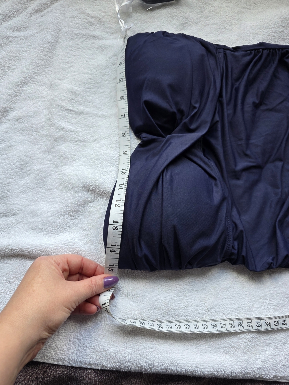 Anne Cole NWOT Navy Twist Front Bandeau One Piece Swimsuit Size 10 - Picture 5 of 12